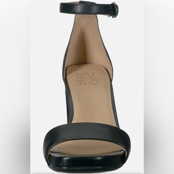 Naturalizer Women's “Joy” Black Leather 4” Heeled Sandal 0.5” platform S… - Picture 7 of 12